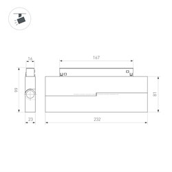 Светильник MAG-ORIENT-FLAT-FOLD-S230-12W Warm3000 (WH, 80 deg, 48V DALI) (Arlight, IP20 Металл, 5 лет) 035858(1) - фото 103541