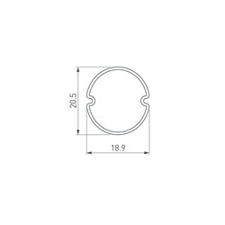 Экран ARH-ROUND-D20-DUAL-2000 OPAL BLACK (Arlight, Пластик) 039256 - фото 104288