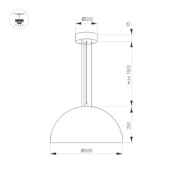Светильник SP-RESTO-HANG-R500-30W Day4000 (WH, 100 deg, 230V) (Arlight, IP20 Металл, 3 года) 039696 - фото 111444