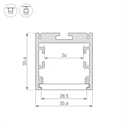 Профиль SL-ARC-3535-TWIST180-500 BLACK (Arlight, Алюминий) 032685 - фото 111678