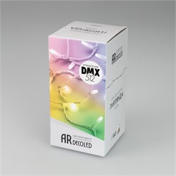 Светодиодная гирлянда ARD-STRING-CLASSIC-10000-CLEAR-95LED-LIVE RGBW-DMX (24V, 10W) (Ardecoled, IP65) 031741 - фото 115853