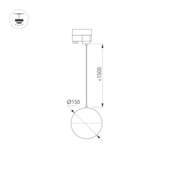 Светильник LGD-EMISFERO-TRACK-HANG-4TR-R150-11W Day4000 (GD, 170 deg, 230V) (Arlight, IP20 Металл, 3 года) 035939 - фото 116396