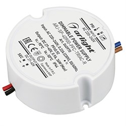 Блок питания ARJ-SP-40900-PFC-TRIAC-R (36W, 27-40V, 900mA) (Arlight, IP44 Пластик, 5 лет) 040970 - фото 118023