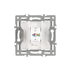 Механизм компьютерной розетки SCT-MPC1-PL-WH (RJ-45, CAT6) (Arlight, -) 045301 - фото 118229
