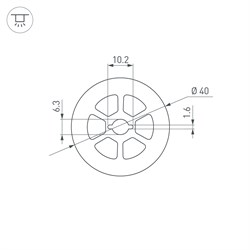 Силиконовый профиль WPH-FLEX-D40-360deg-S10-5m WHITE (Arlight, Силикон) 045869 - фото 125533