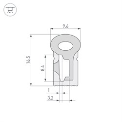 Силиконовый профиль WPH-FLEX-0817-SIDE-S8-5m WHITE (Arlight, Силикон) 040268 - фото 126056