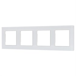 Рамка стеклянная FRM-GLARE-GS-4-WH (Arlight, -) 043802 - фото 133524