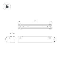 Светильник MAG-VIBE-FLAT-L485-24W Warm3000 (BK, 100 deg, 48V) (Arlight, IP20 Металл, 5 лет) 044437 - фото 133875