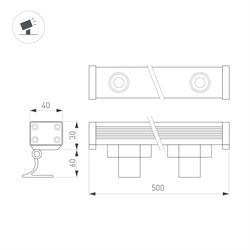Линейный прожектор AR-LINE-500-9W Day4000 (GR, 30 deg, 230V) (Arlight, IP65 Металл, 3 года) 037367(1) - фото 136077