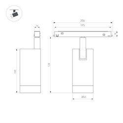 Светильник MAG-FLEX-SPOT-R45-12W Warm3000 (BK, 24 deg, 48V) (Arlight, IP20 Металл, 5 лет) 047202 - фото 137325