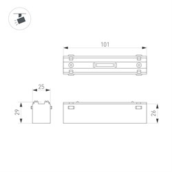 Светильник MAG-VIBE-LASER-L101-6W Day4000 (WH, 24 deg, 48V) (Arlight, IP20 Металл, 5 лет) 044416 - фото 138689