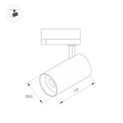 Светильник LGD-SPOT-2TR-R45-7W Day4000 (WH, 24 deg, 230V) (Arlight, IP20 Металл, 3 года) 042538 - фото 139305