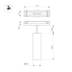 Светильник MAG-VIBE-SPOT-HANG-R35-10W Day4000-MIX (WH, 24 deg, 48V, TUYA) (Arlight, IP20 Металл, 5 лет) 045016 - фото 140768