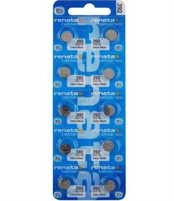 Батарейки серебряно-цинковые RENATA SR41W 392 BL10 12967Б - фото 146943