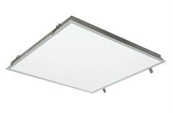 Alumogips-38/opal-sand 610х610 (IP54, 4000К, серый, грильято) c БАП на 3 часа LUXDATOR 36W ЦБ000011886 - фото 156514