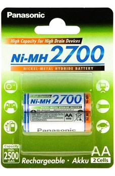 Аккумулятор Ni-MH Panasonic BK-3HGAE/2BE 2700мАч AA BL2 12363Б - фото 162886