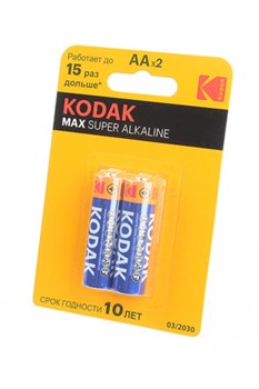 Kodak MAX Super Alkaline LR6 BL2(блистер2шт) 126511 - фото 168378