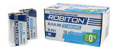 Батареки ROBITON STANDARD 6LR61 9V BULK10 (блистер 10шт) 13986 - фото 168851