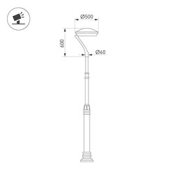 Светильник OXOR-ORNE-G2-500x600-50W Day4000 (BK, 120 deg, 230V) IP65 (Arlight, -) 052460 - фото 174059