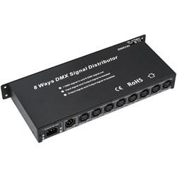 Контроллер-распределитель LN-DMX-8CH (230V) (Arlight, IP20 Металл, 1 год) 019502-1 - фото 181967