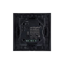 Панель Sens SR-2830B-AC-RF-IN Black (220V,MIX+DIM,4зоны) (Arlight, IP20 Пластик, 3 года) 021062-1 - фото 181997