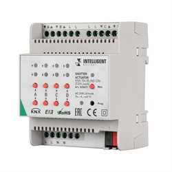 INTELLIGENT ARLIGHT Контроллер штор KNX-704-BLIND-DIN (230V, 4x6A) (IARL, Пластик) 025671-3 - фото 182063