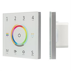 Панель Sens SMART-P67-MULTI White (230V, 4 зоны, 2.4G) (Arlight, IP20 Пластик, 5 лет) 028321-1 - фото 182303