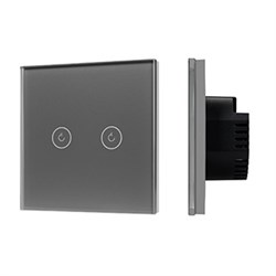 Выключатель сенсорный SWT-OMALI-S02-ZB-GR (250V, 10A, Zigbee) (Arlight, Стекло) 050039 - фото 182973