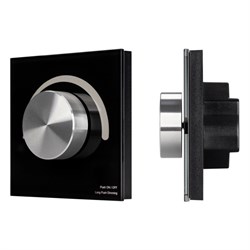 Панель SMART-P99-DIM-G-IN Black (230V, 1.5A, 0/1-10V, Rotary, 2.4G) (arlight, Стекло) 028433 - фото 29585