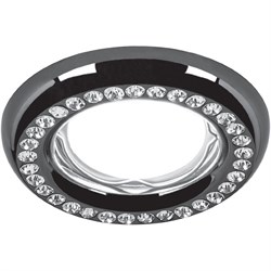 Светильник Gauss Strass CA038 Круг. Кристал/Черный, Gu5.3 1/30 CA038 - фото 38441
