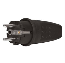 Вилка UNIVersal прямая c/з каучук 16a 250В IP44 (еврослот) 602227 - фото 41316