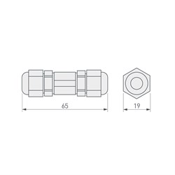 Соединитель KLW-2 (4-10mm, IP67) (arlight, Пластик) 016900 - фото 67285