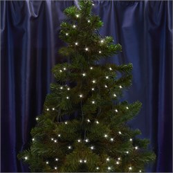Гирлянда на елку FERON CL93, 750LED, 5000К (белый), настраивается контроллером, 5м+6м зеленый шнур, 32955 - фото 76621