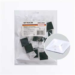 Площадка под хомут STEKKER SMCL3030 самоклеющаяся, цвет белый, размер 30*30мм., материал: нейлон . М 32936 - фото 79118