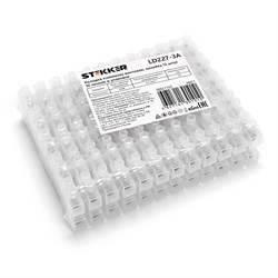 Клемма винтовая колодка STEKKER LD227-3A , 12-проводная 2,5 - 4 мм, 450В, 3А, без пасты, материал из 39077 - фото 79238