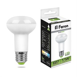 Лампа светодиодная FERON LB-463, R63 (рефлекторная), 11W 230V E27 4000К (белый), рассеиватель матовы 25511 - фото 79289