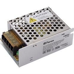Трансформатор электронный для светодиодной ленты 30W 12V (драйвер), LB002 FERON 41349 - фото 79512