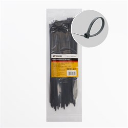 Хомут нейлоновый 3,6x250 мм, d пучка max 65 мм, нагрузка 18 кг, черный, NYCT36-250 (100шт в упак) 32780 - фото 79953