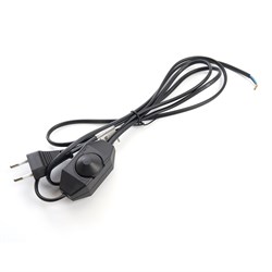 Сетевой шнур с диммером 230V 2м, черный, DM103-200W 23059 - фото 80957