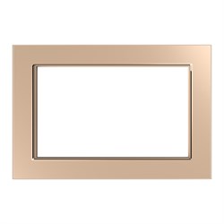 Рамка горизонтальная 2-местная (без перемычки), серия Катрин, GFR00-7012-02, шампань 39567 - фото 81774
