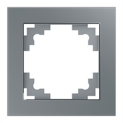 Рамка 1-местная, серия Катрин, GFR00-7001-03, серебро 39531 - фото 84465