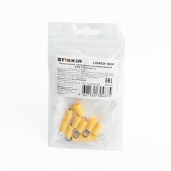 Наконечник кольцевой изолированный НКИ 6-4, LD403-604 (DIY упаковка 10 шт) 39370 - фото 86097