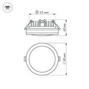 Светодиодная панель LTD-85SOL-5W Warm White (Arlight, IP44 Пластик, 3 года) 017988(1)