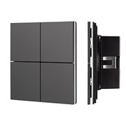 INTELLIGENT ARLIGHT Кнопочная панель KNX-304-23-IN Black (BUS, Frameless) (IARL, IP20 Металл, 2 года) 039663