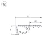 Профиль STRETCH-CEIL-TEXTILE-2600 (Arlight, Пластик) 039517