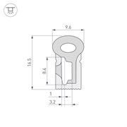 Силиконовый профиль WPH-FLEX-0817-SIDE-S8-10m WHITE (Arlight, Силикон) 040827