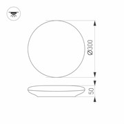 Светильник CL-FRISBEE-MOTION-R300-18W Warm3000 (WH, 180 deg, 230V) (Arlight, IP54 Пластик, 3 года) 030162