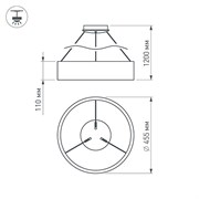 Светильник SP-TOR-RING-HANG-R460-33W Warm3000 (BK, 120 deg) (Arlight, IP20 Металл, 3 года) 023393(1)