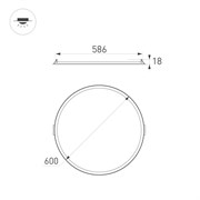 Светильник DL-EDGE-R600-50W Warm3000 (WH, 115 deg, 230V) (Arlight, IP40 Металл, 3 года) 036082