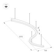 Светильник SP-LINE-HANG ARC-S3535-D1500-124W Day4000 (WHITE, 230V) (Arlight, Металл) 034056(1)